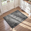 Entrance Rugs Indoor 2x4 Black Entry Rug Washable Abstract Black Small Area Rug by OmpaaHomeDecor