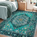 SERISSA Area Rug 3x5 Boho Teal Rugs by SERISSAHomeDecorCollection