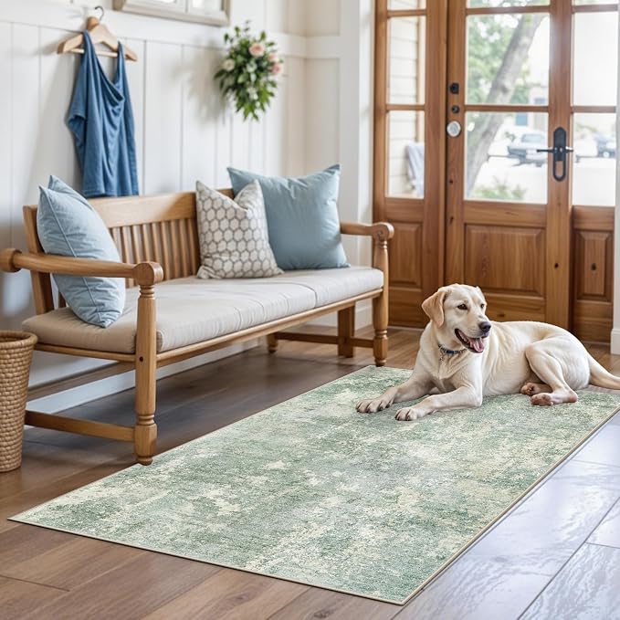 3x4 Washable Entryway Area Rug – Non-Slip Modern Abstract Small Area Rug - Image 3