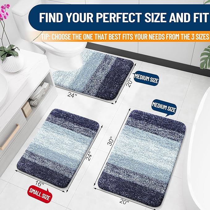 OLANLY Bathroom Runner Rugs Mat 59x24, Extra Soft Absorbent Microfiber Bath Rugs - Image 2