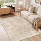 Madane Washable Area Rug 4x6, Low Pile Stain Resistant Vintage Area Rugs - Image 2