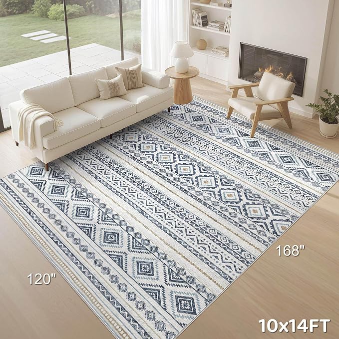 cotiled 10x14 Area Rugs Living Room Rug: Washable Boho Rugs - Image 9