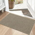 BEQHAUSE Dirt Trapper Door Mat 20" x 32", Non-Slip Washable Doormats Entrance by BEQHAUSE