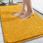 OLANLY Bathroom Rugs 34x21, Extra Soft Absorbent Chenille Bath Rugs, Rubber by OLANLY