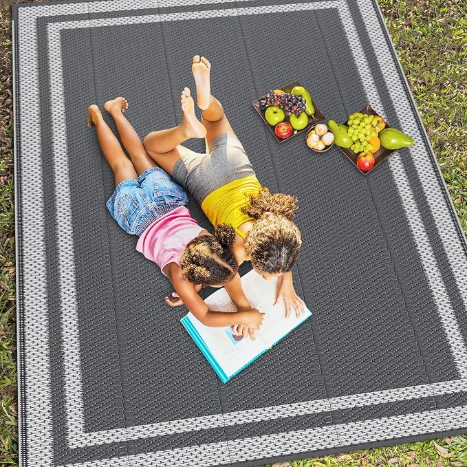 HappyTrends, Outdoor Rug, Patio Rug, Reversible Portable Plastic Straw Rug - Image 7