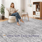 Washable Rug 8x10 Area Rugs: Modern Geometric Rugs - Image 9