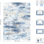 5x7 Area Rugs, Abstract Morden Soft Washable Rug, Non-Slip Low Pile Rugs - Image 2