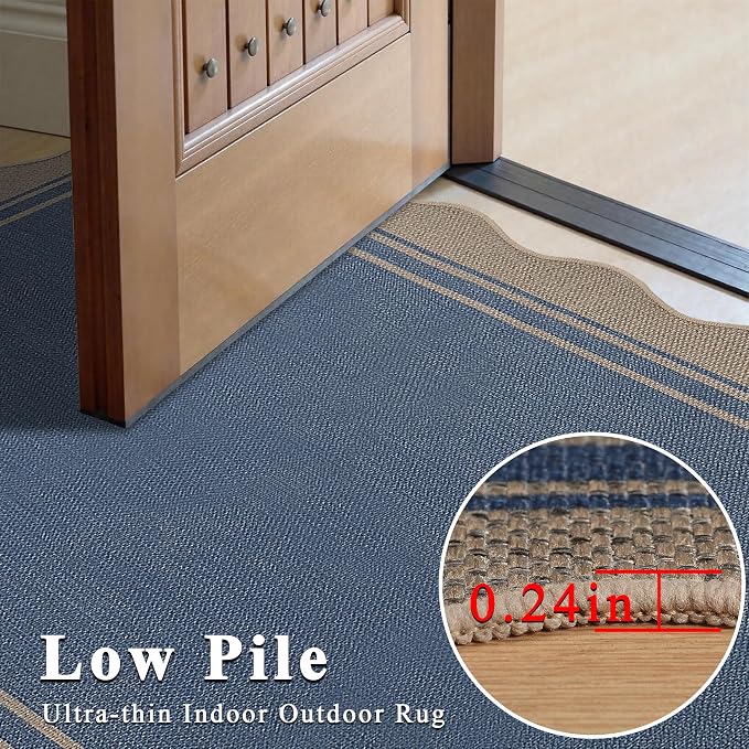 Easy Jute Kitchen Rug 2x3 Front Door Mat Washable Non Slip Entryway Rug - Image 6