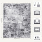 8x10 Area Rugs, Abstract Modern Ultra Soft Washable Rug, Non Slip Carpet - Image 2