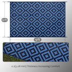 SAND MINE Reversible Mats, Plastic Straw Rug, Modern Area Rug, Large Floor Mat - Image 2
