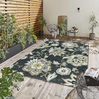Lahome Black Outdoor Rug 8x10, Non Slip Indoor Outdoor Patio Rug - Image 5