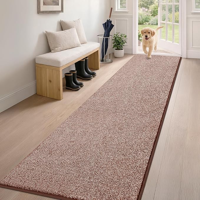 PURRUGS Dirt Trapping Door Mat 24" x 84", Non-Slip Machine Washable Entryway Rug by PURRUGS