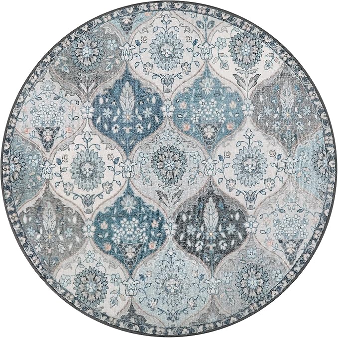 Lahome Moroccan Washable Round Rugs - Image 2