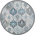 Lahome Moroccan Washable Round Rug, Soft Vintage Small Round Rug 3ft Non-Slip - Image 3