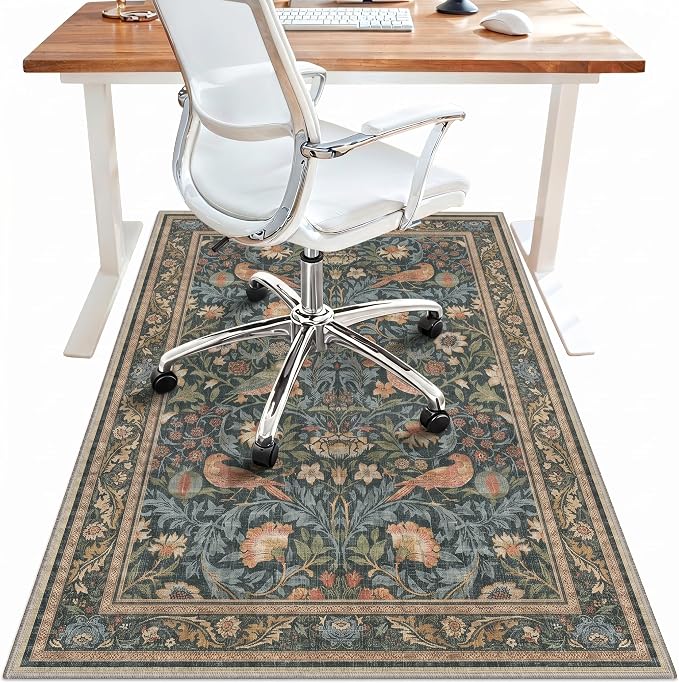 48"x72" Office Chair Mat for Hardwood Tile Floor, Under Desk Carpet Protector by BESBLEE