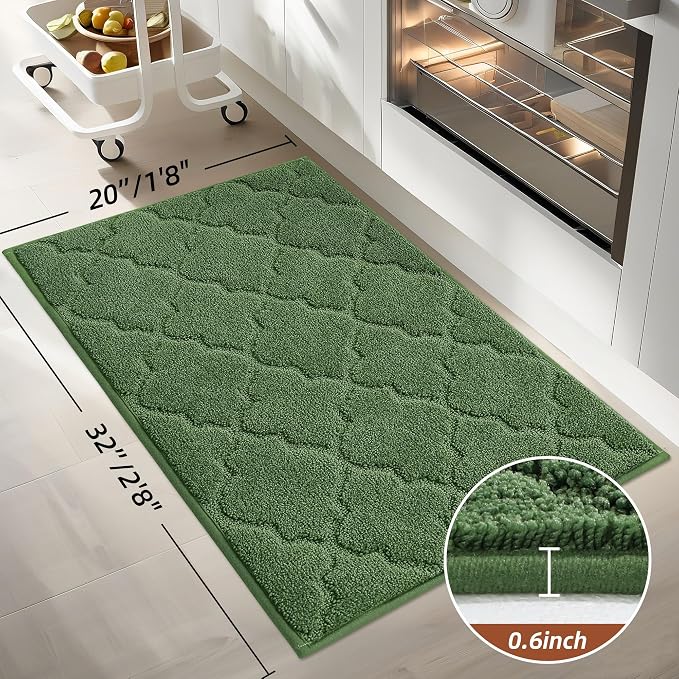 COSY HOMEER Kitchen Rugs 20" x 32" Washable Non Slip Kitchen Mats - Image 2