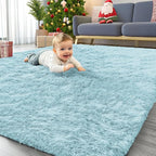 OLANLY Area Rugs for Living Room Bedroom, Machine Washable 4x5.9 ft Soft Fluffy by OLANLY