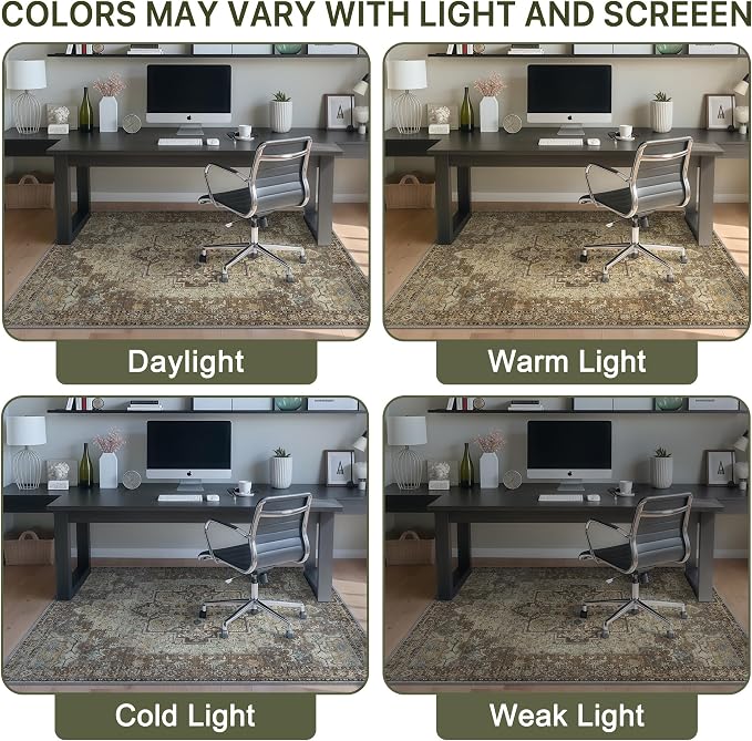 48"x60" Office Chair Mat for Hardwood Tile Floor, Under Desk Carpet Protector - Image 6