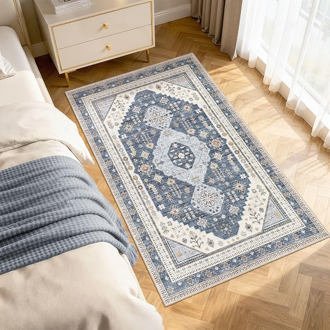 3x5 Washable Area Rug, Large Rugs by JessibouAreaRug
