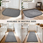 PURRUGS Dirt Trapping Door Mat Half Round 32" x 47", Non-Slip Machine Washable - Image 9