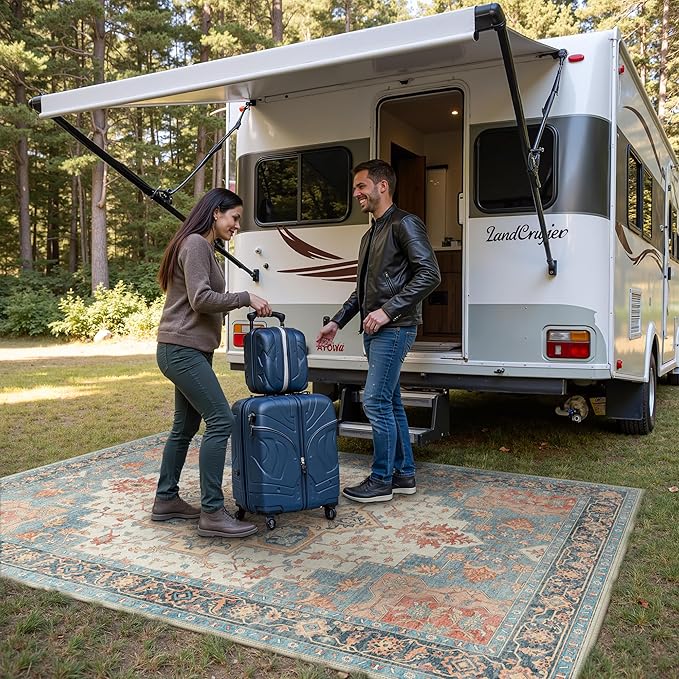 GENIMO Outdoor & Indoor Area Rug 5'x8', Waterproof, Non-Shedding, Easy Cleaning - Image 4