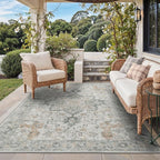 GENIMO Outdoor & Indoor Area Rug 5'x8', Waterproof, Non-Shedding, Easy Cleaning by GENIMO