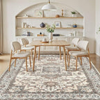 5x7 Area Rugs Living Room: Washable Vintage Rug Large Non-Slip Stain Resistant - Image 6