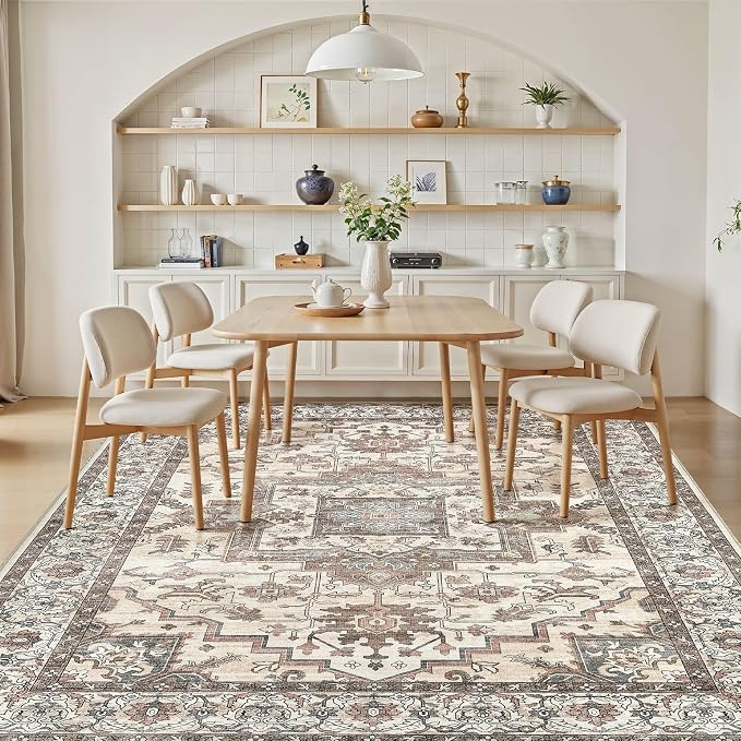 10x12 Area Rugs Living Room: Washable Vintage Rug Large Non-Slip Stain - Image 7