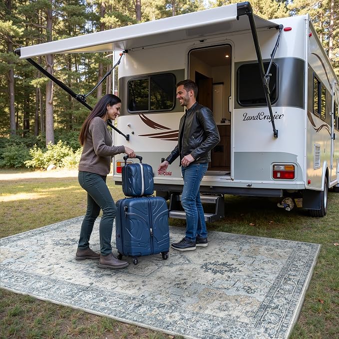 GENIMO Outdoor & Indoor Area Rug 5'x8', Waterproof, Non-Shedding, Easy Cleaning - Image 4