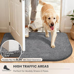 PURRUGS Dirt Trapping Door Mat Half Round 24" x 35.5", Non-Slip Machine - Image 6