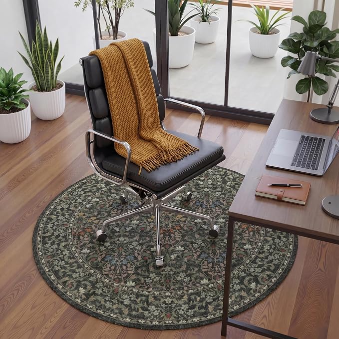 Office Chair Mat for Hardwood Tile Floor, Under Desk Carpet Protector for by BESBLEE