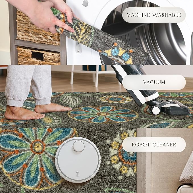 Maples Rugs Reggie Floral Runner Rug - Image 9