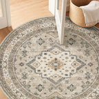 6ft Round Vintage Living Room Area Rug - Image 6