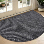 BEQHAUSE Dirt Trapper Door Mat 36" x 60" Half Circle Non Slip Washable Doormats by BEQHAUSE