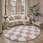 PureCozy Checkered Round Rugs 5ft - Image 3