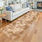 2x10 Feet Beige Fluffy Runner Rug - Image 2
