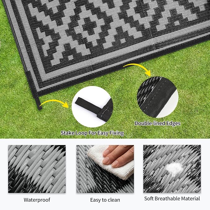 Outdoor Patio Plastic Straw Rug - Image 6