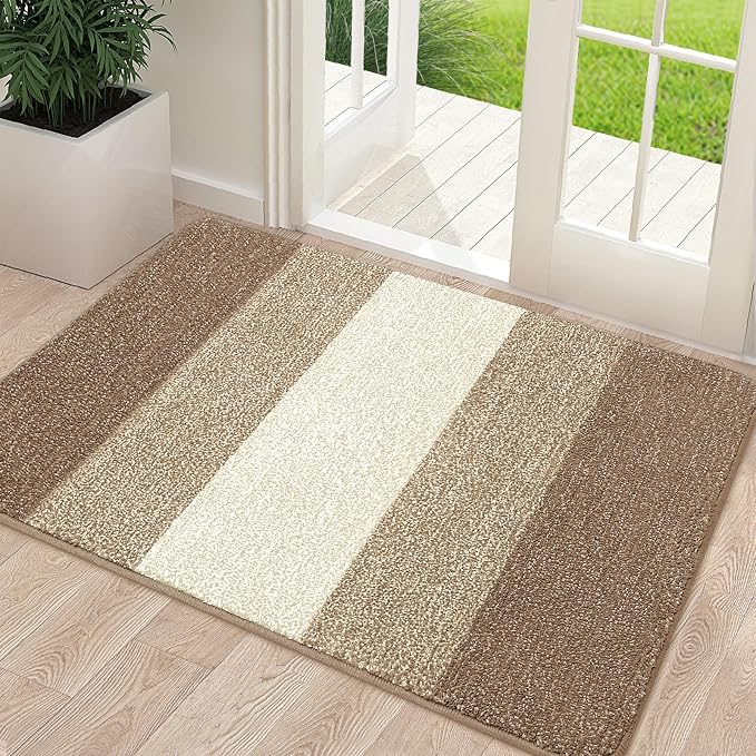 Kitinjoy Indoor Outdoor Door Mat, 48x30 Non-Slip Absorbent Dirt Trapper - Image 5