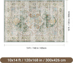 befbee 10x14 Area Rugs, Ultra-Thin Washable Rugs - Image 2