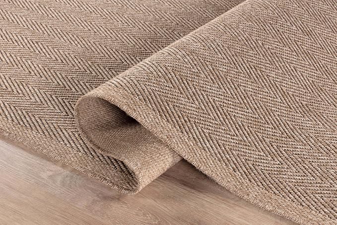 CAMILSON Easy Jute Rug 6x9, Indoor Outdoor Natural Color Fiber Area Rugs - Image 3