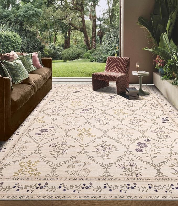 YIHOUSE Washable Floral 6x9 Area Rugs - Image 9