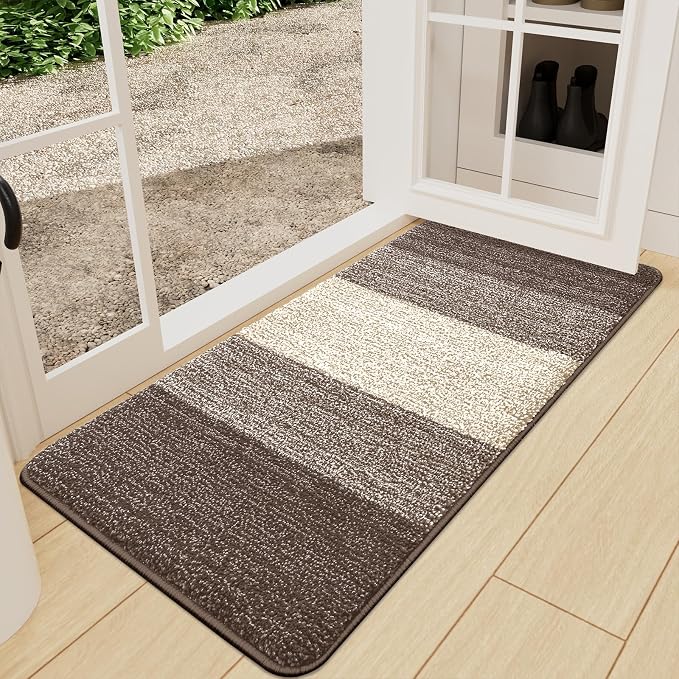Kitinjoy Indoor Outdoor Door Mat, 47x24 Non-Slip Absorbent Dirt Trapper by Kitinjoy
