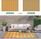 GENIMO Outdoor Rug for Patio Clearance, Lightweight Waterproof RV Camping Mat - Image 5