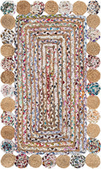 SAFAVIEH Cape Cod Collection 2' x 3' Beige / Multi CAP201B Handmade Boho - Image 3