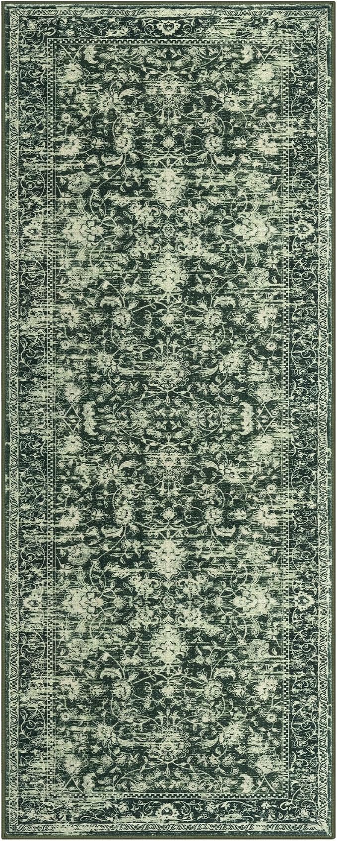 KILOCOCO Hallway Runner 2x6 Rug Runner Printed Vintage Floral Washable Kitchen - Image 10
