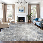 12x12 Extra Large Square Rug Modern Neutral Abstract Living Room Carpet by BYYVOORugsforYourHome