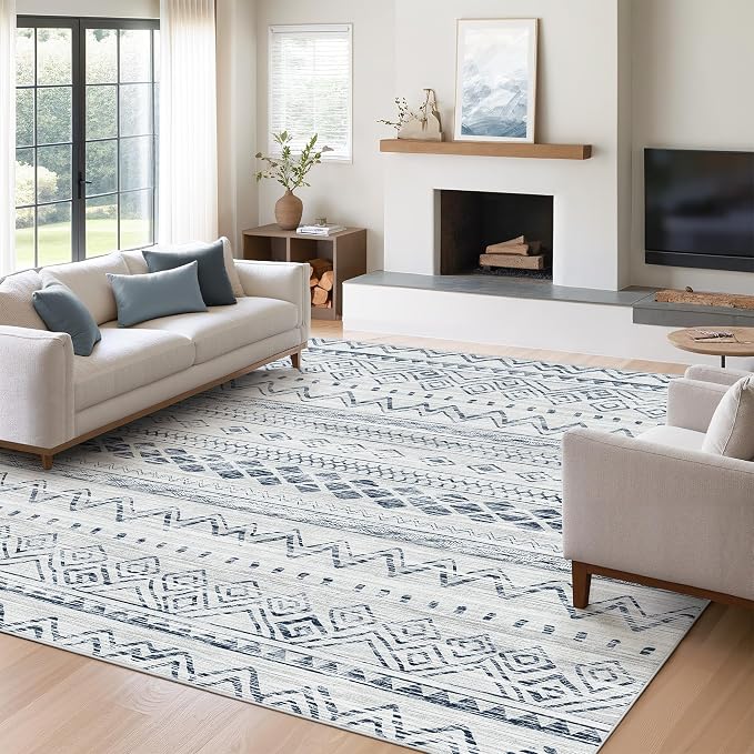 Miukiki 6x9 Area Rug for Living Room Moroccan Washable Rugs Non Slip Indoor - Image 9