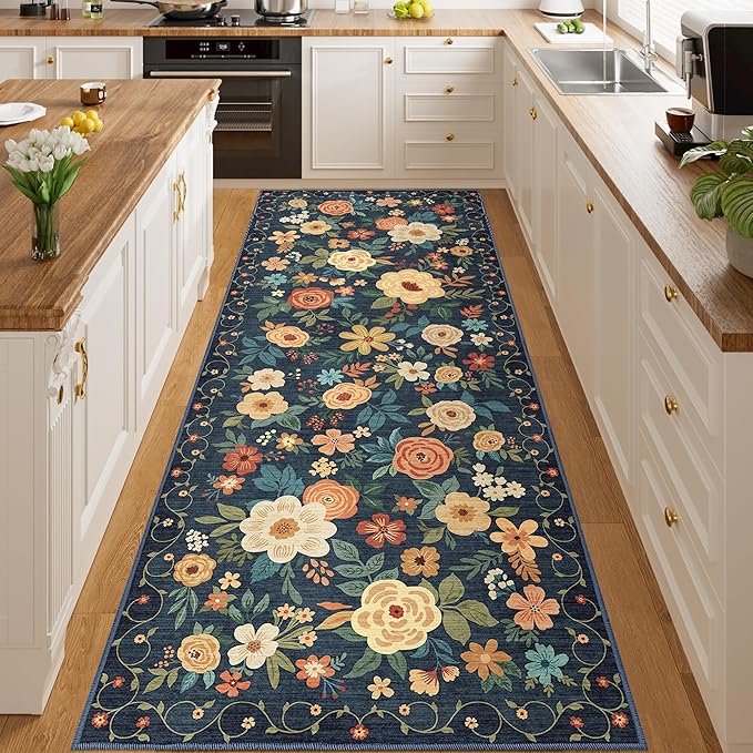 DUKINO 3x8 Runner Rug, Washable Rug by DUKINO