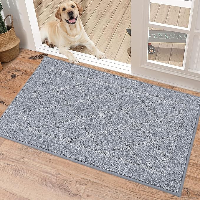 BEQHAUSE Dirt Trapper Door Mat 20" x 32", Doormat Non-Slip Entryway Rugs by BEQHAUSE