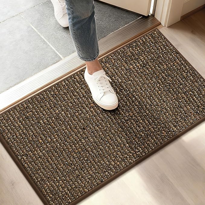 BEQHAUSE Dirt Trapper Door Mat 17" x 30", Non-Slip Doormats Washable Entryway by BEQHAUSE